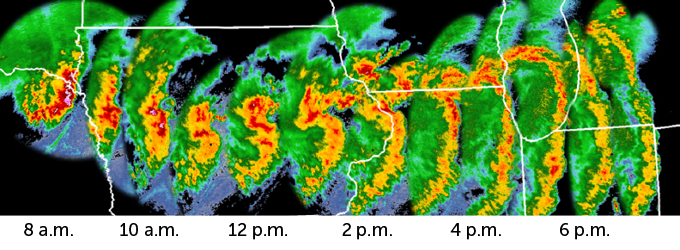 Iowa derecho radar