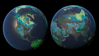 map of Earth's protected areas