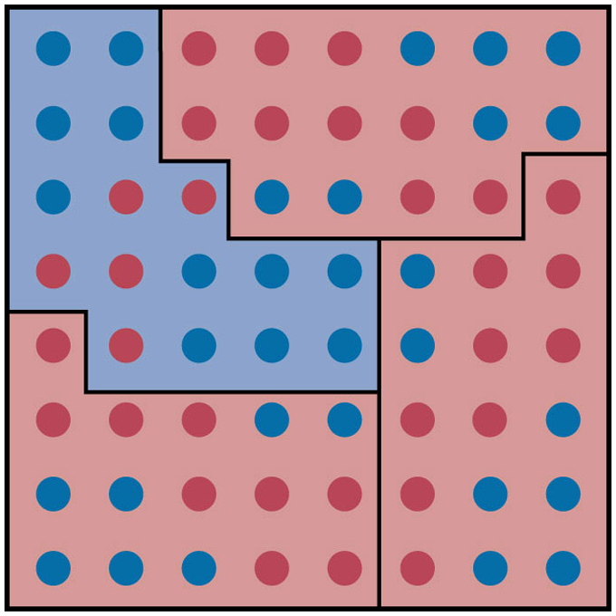 Cracking map of a hypothetical district