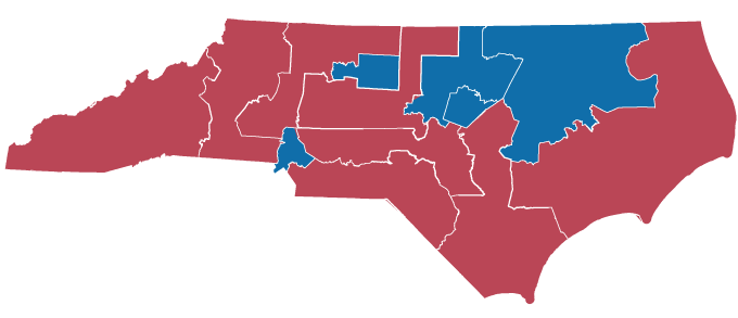 2020 map of North Carolina