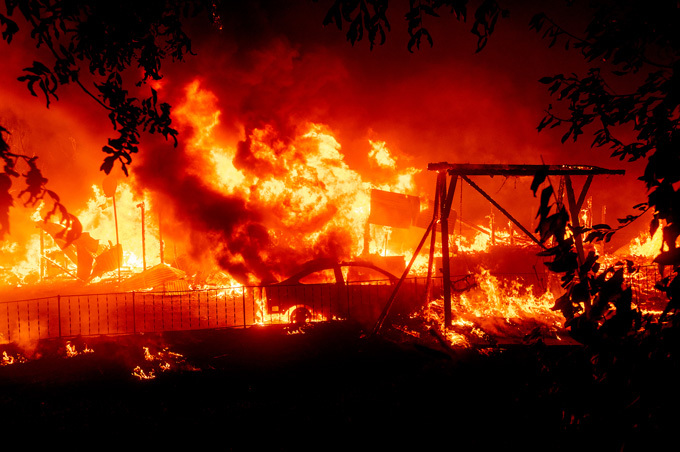 Fire in Butte County, California