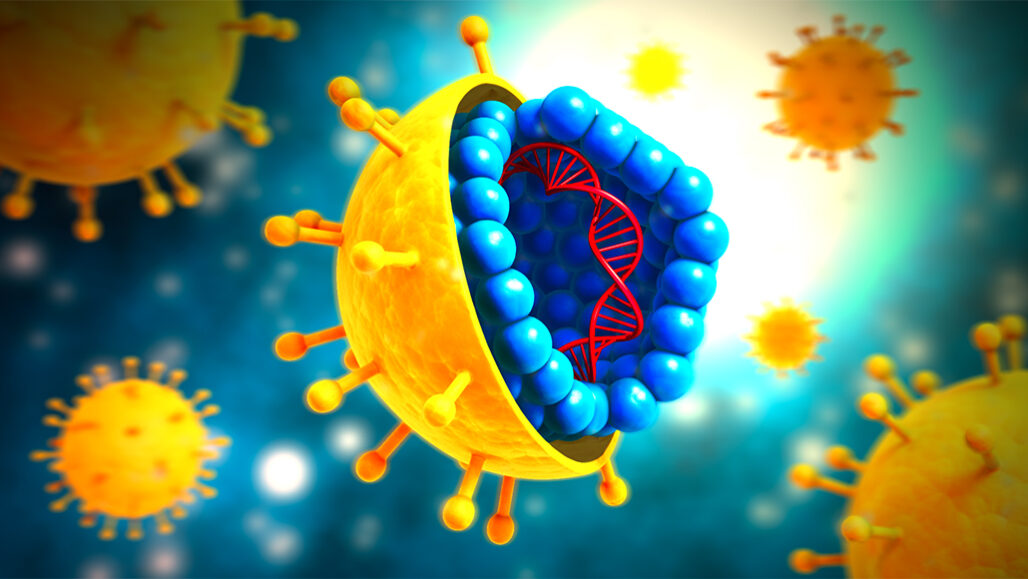 representational illustration of hepatitis C virus