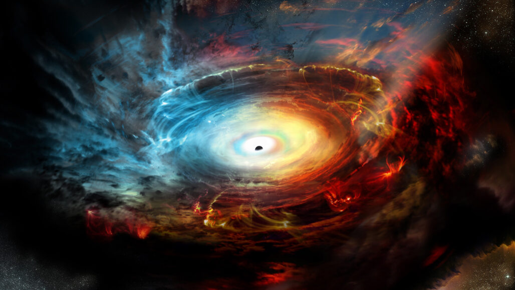 black hole (illustrated)