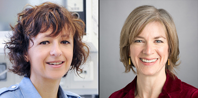 Emmanuelle Charpentier (links) en Jennifer Doudna (rechts)