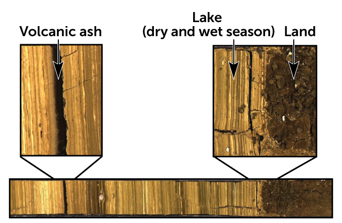 photographs of sediment cores