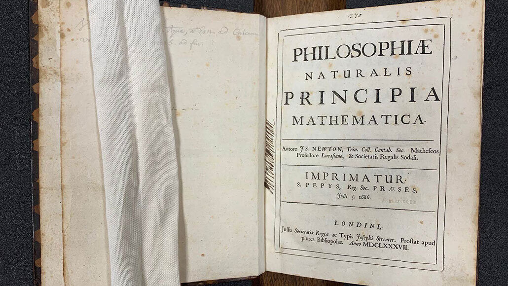 copy of Isaac Newton’s Principia