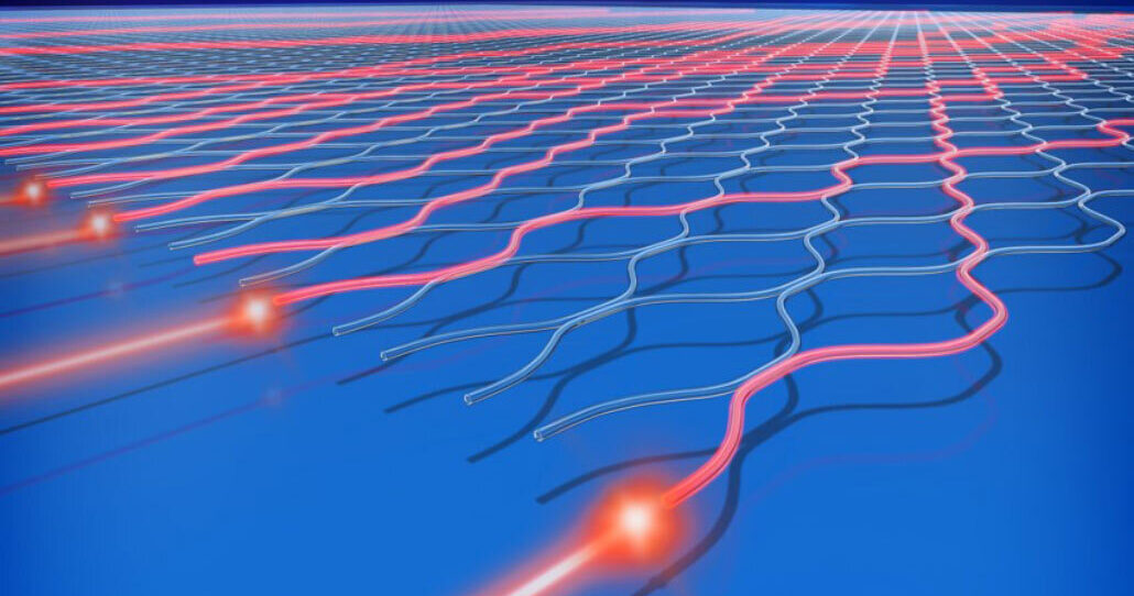 illustration of quantum computer light channels