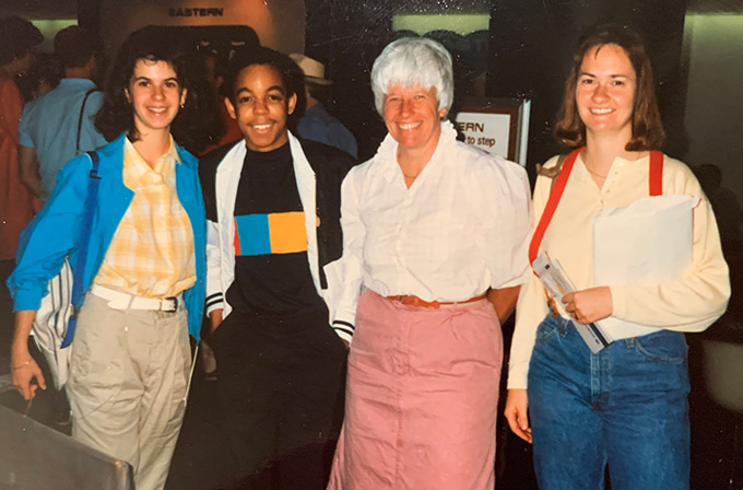Dianne Newman, Carl Leonard, Nancy Aiello and Sally Wrenn in a photo from 1987