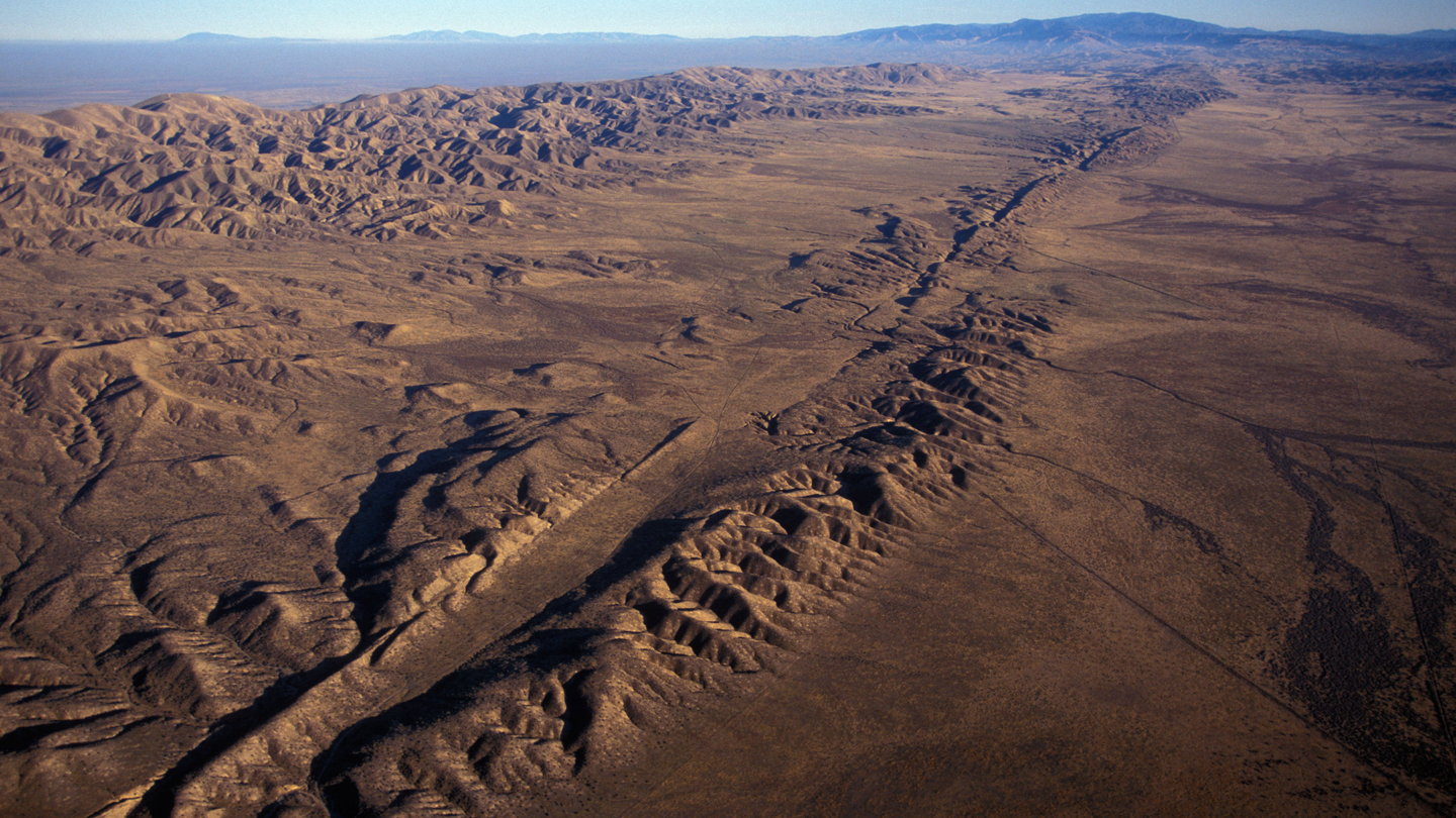aerial view of San Andreas Fault