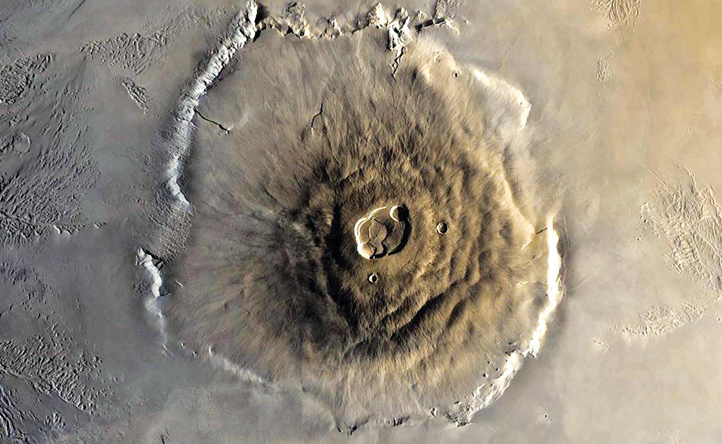 Mars volcano from above