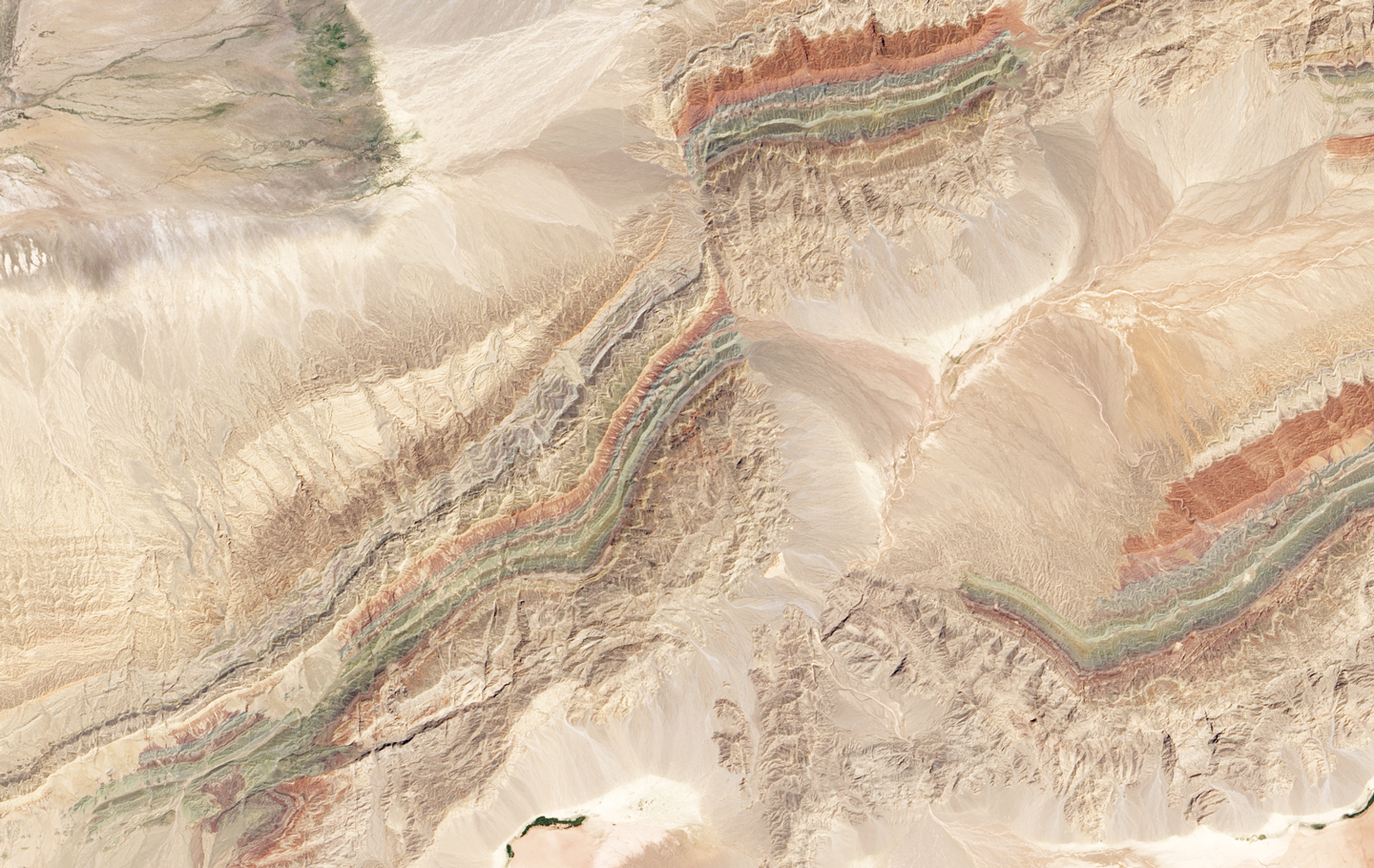 aerial view of Piqiang Fault