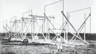 Jansky and his rotating radio antenna