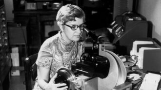 black and white photo of Vera Rubin