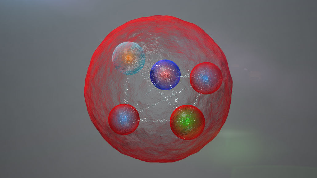 an illustration of a five-quark particle