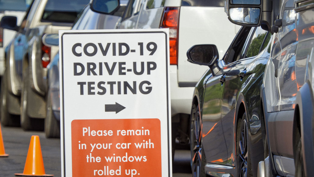 covid-19 drive-up testing site