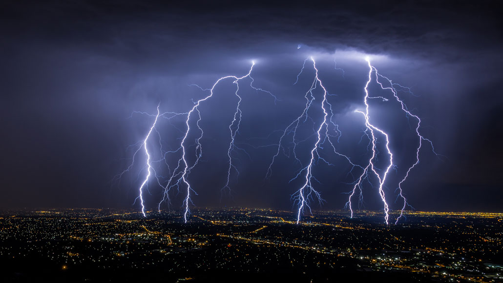 The birth of a lightning bolt was caught on video