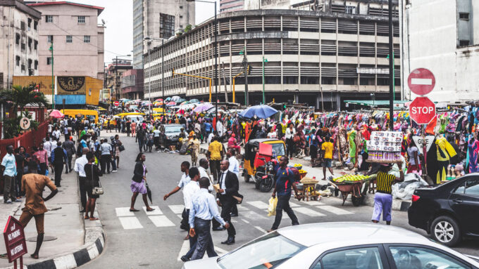 street scene in Lagos, Nigeria