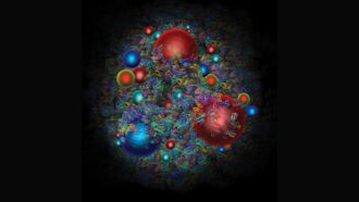 quarks and antiquarks inside a proton