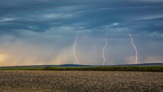 lightning over Alaska