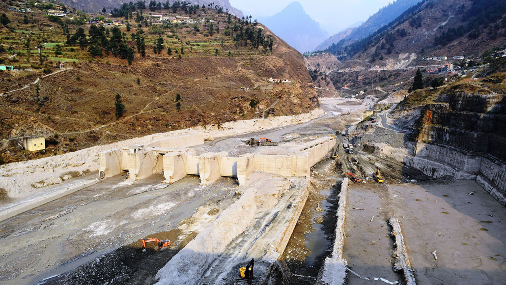 On February 7, a massive flood, set off by a massive avalanche of rock and ice, devastated the Tapovan Vishnugad hydroelectric power plant (shown) in 