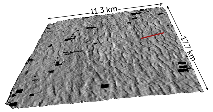 seismic reflection image of megaripples underground