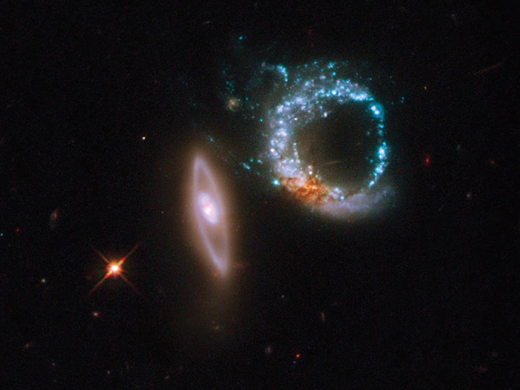 two ring-shaped galaxies