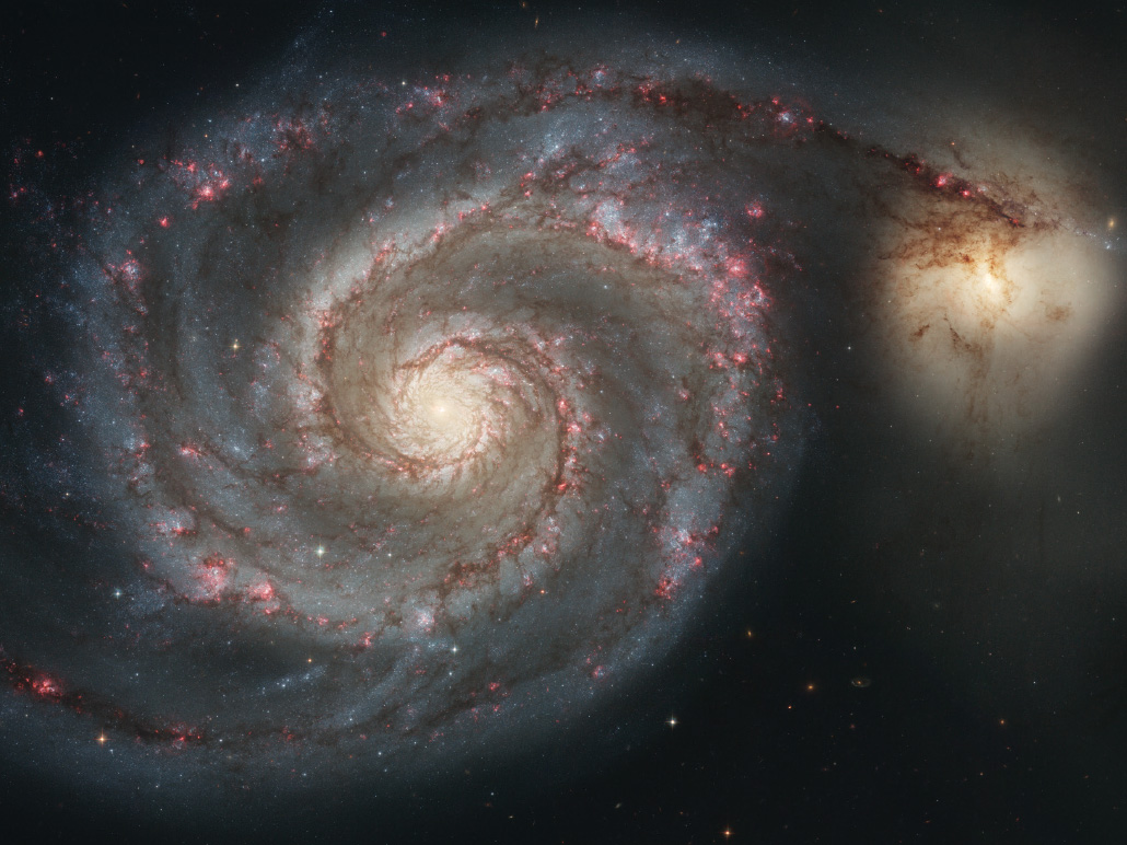 a spiral galaxy with very defined swirls