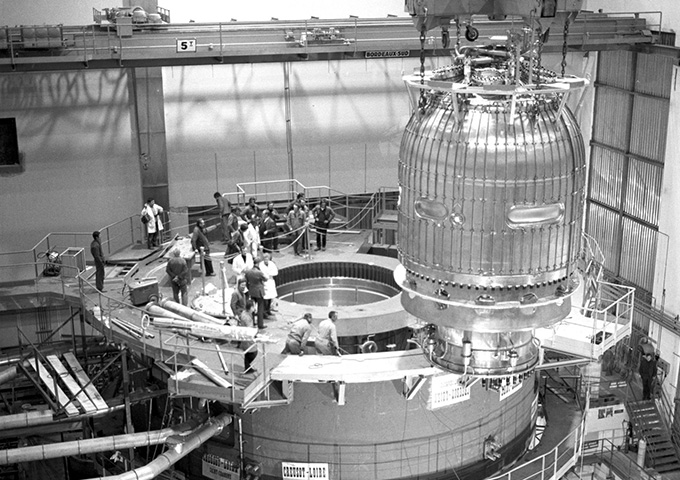 black and white image of the Big European Bubble Chamber