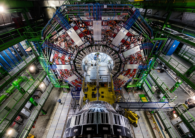 image of a detector from the CMS experiment