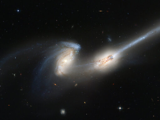 two galaxies very close to each other