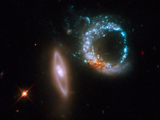 two ring galaxies side by side