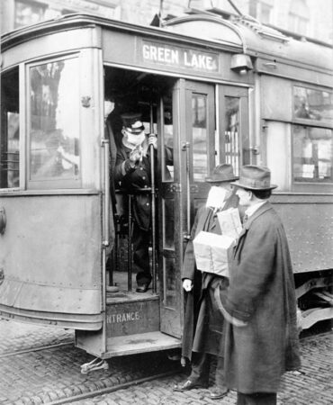 boarding trolley 1918 flu