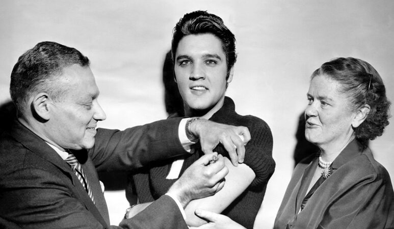 elvis getting vaccinated for polio