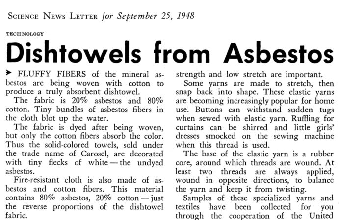 Science News Asbestos