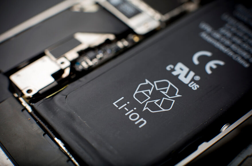 Lithium-ion battery in phone