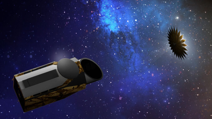 illustration of the proposed HabEx space telescope