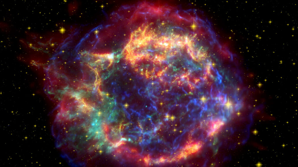 image of a supernova remnant in the constellation Cassiopeia