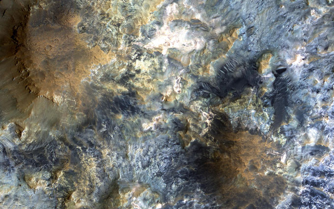 aerial image of the Mawrth Vallis region of Mars