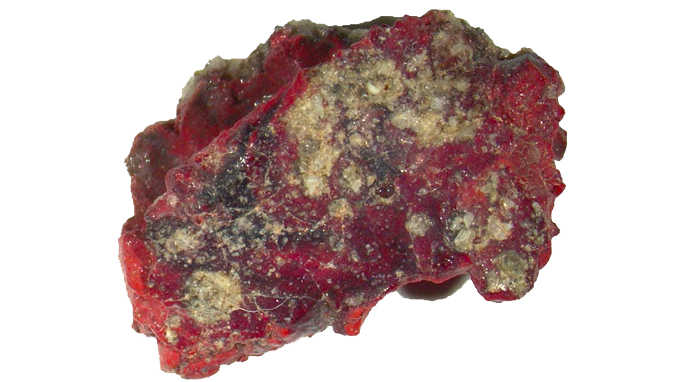 image of red trinitite