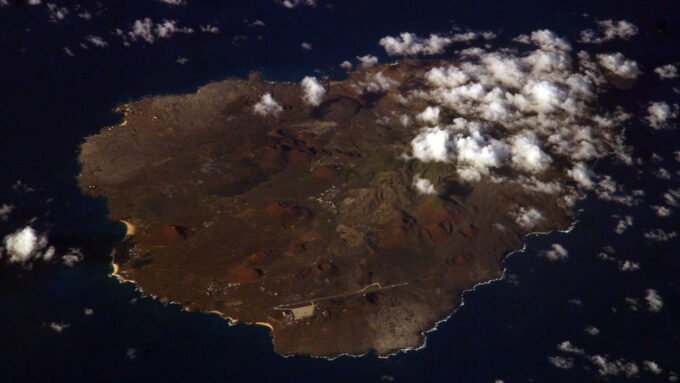 satellite image of Ascension island