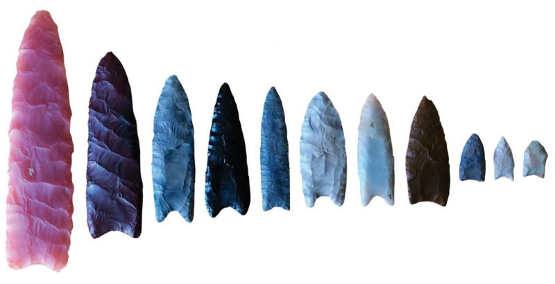 image of clovis points of various lengths