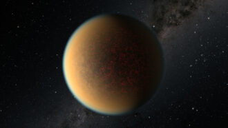 an illustration of the rocky exoplanet GJ 1132b
