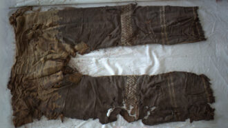 photo of 3,000-year-old pants taken from above