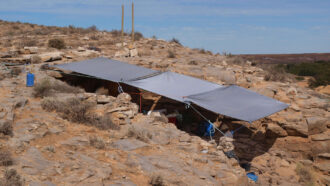 A canopy over a rock-shelter archaeological site