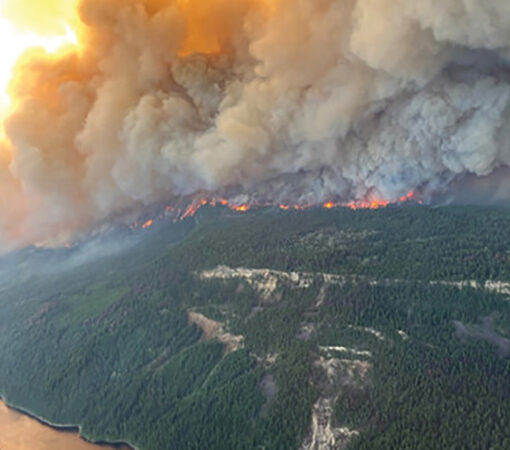aerial photo of the Lytton wildfire
