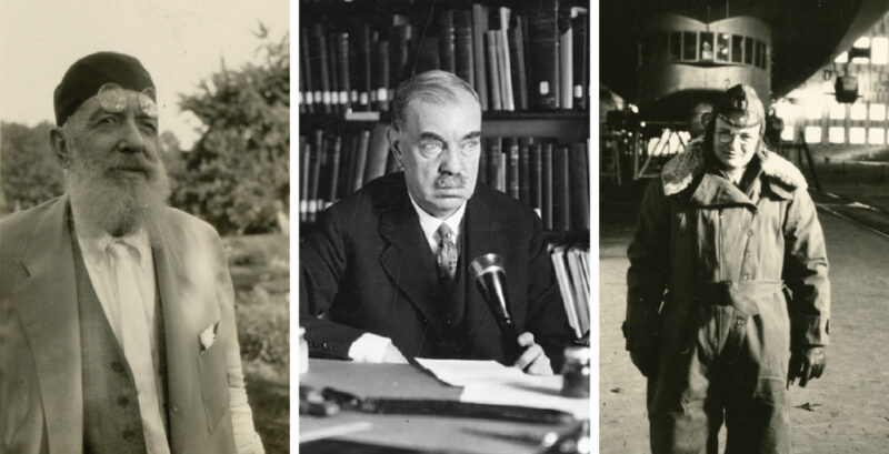 black and white images of Edward W. Scripps, Edwin Slosson and Watson Davis