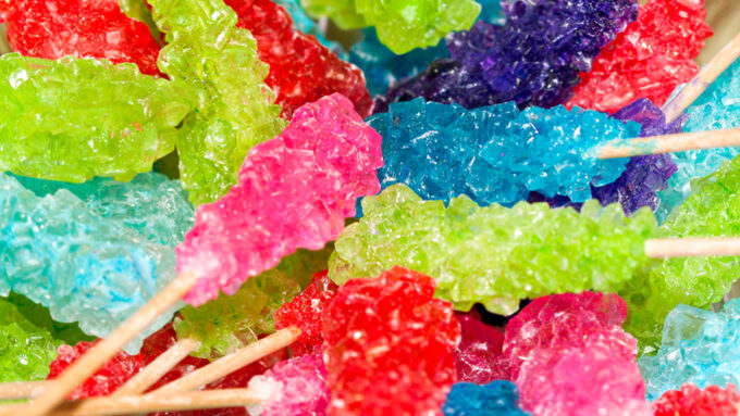 a pile of rock candy