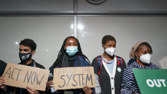 Youth activists at COP26