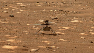 NASA’s Ingenuity helicopter on the surface of Mars