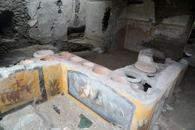 a small tavern preserved at Pompeii
